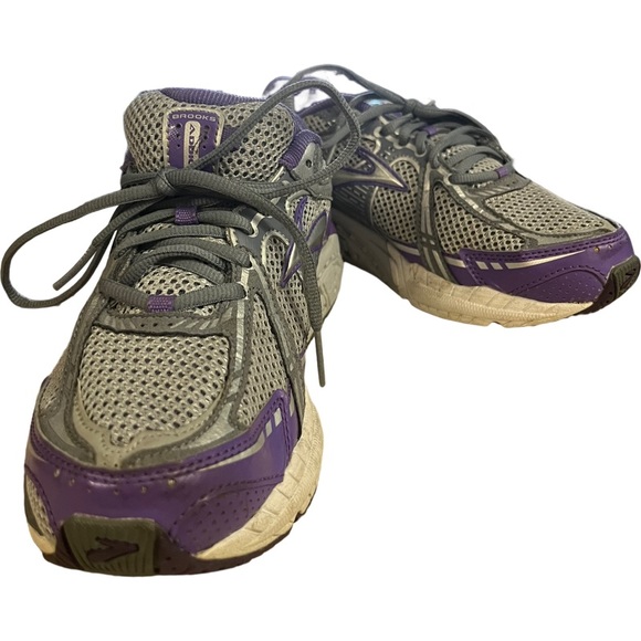 Brooks Addiction 11 DNA Silver Purple Running Shoes Women's 8.5 - Picture 9 of 10